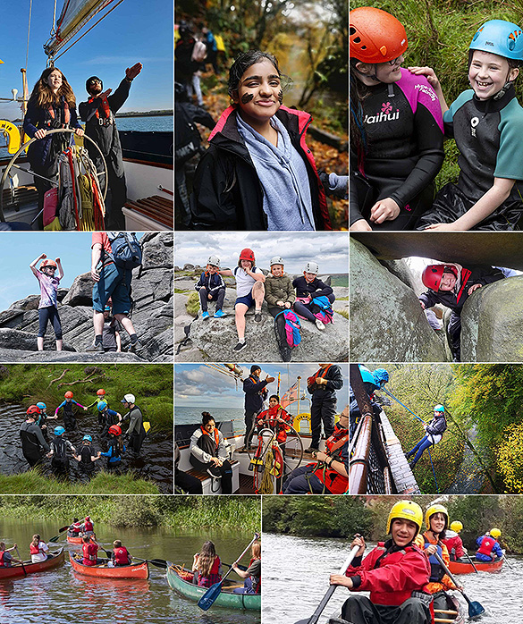 Group of photos showing many of the different activities Endeavour provide for young people from disadvantaged backgrounds across South Yorkshire 